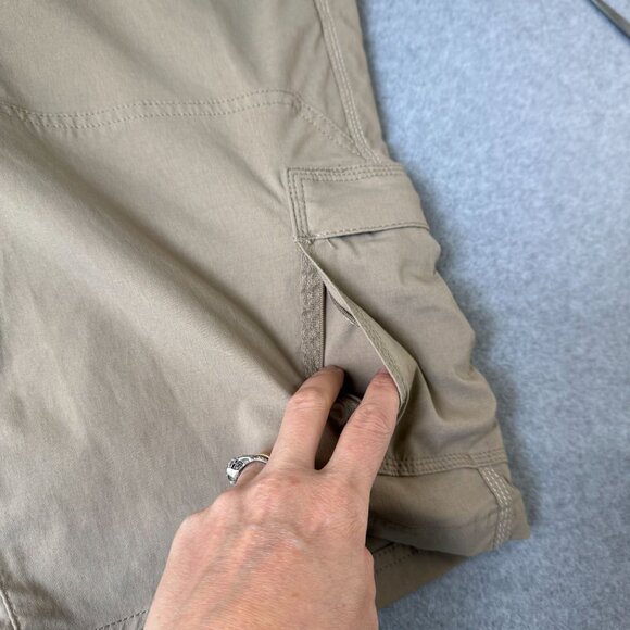 Prana Mens Size Small Tan Cargo Zion Shorts Nylon Blend Khaki‎ Adjustable Waist - Picture 12 of 14